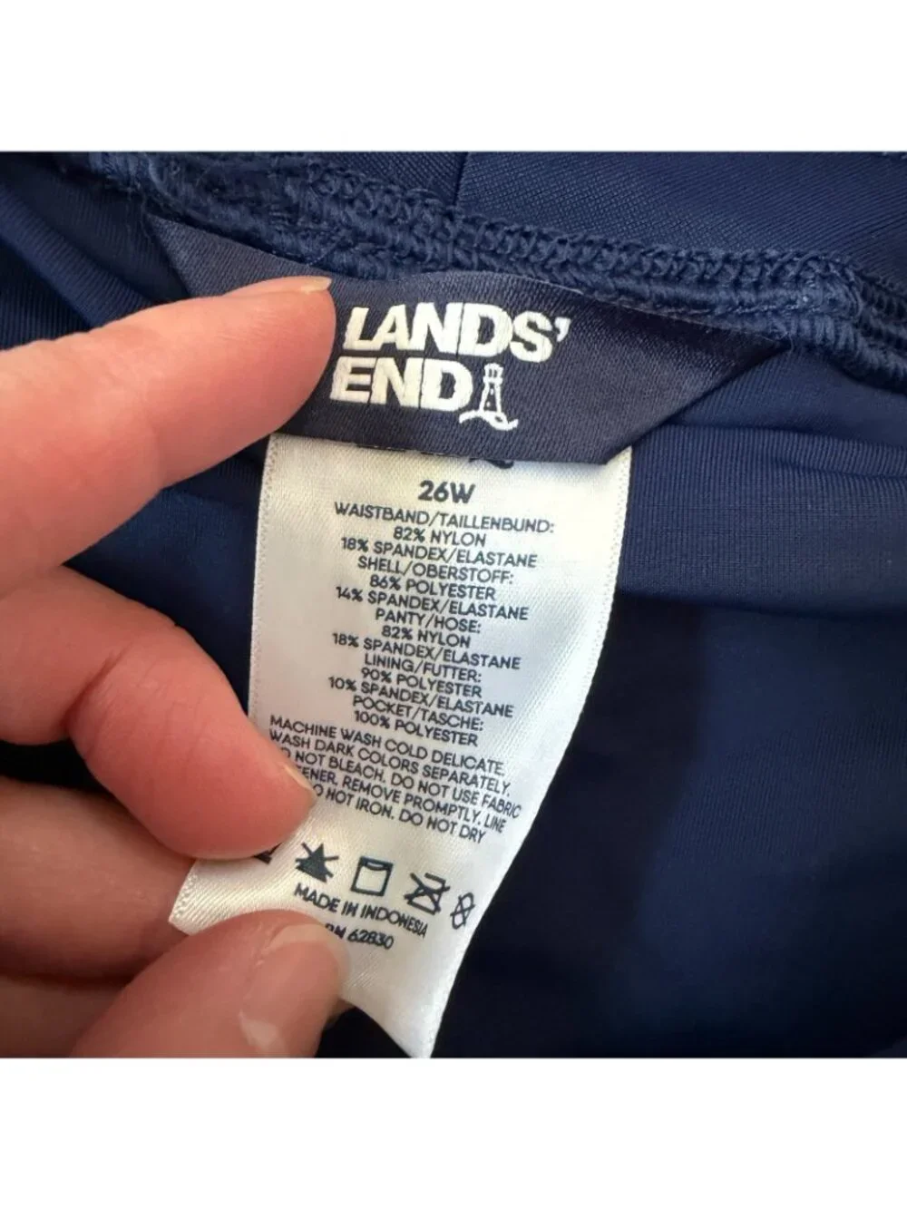 Lands' End Swim Bottoms Shorts Swimsuit Womens Plus size 26W 26